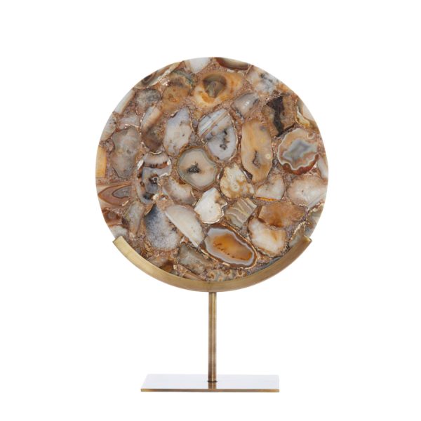 Light & Living Ornament op voet 35x12x50 cm GOUYA geel agaat+antiek brons