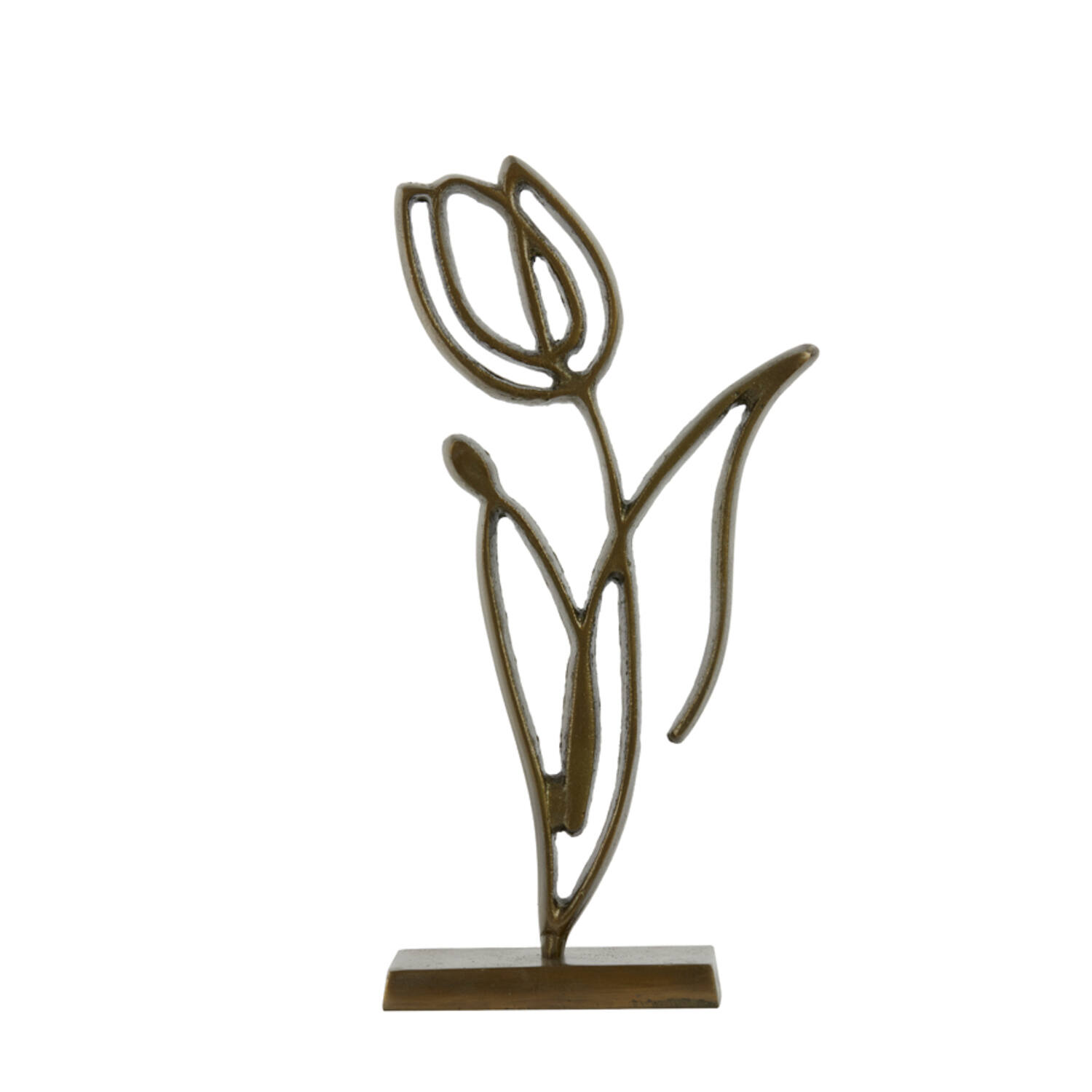 Light & Living Ornament op voet 24x8,5x45 cm TULIPANU antiek brons