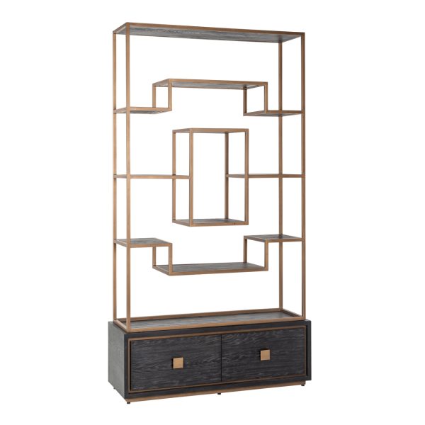 Richmond Interiors Wandkast Hunter black rustic