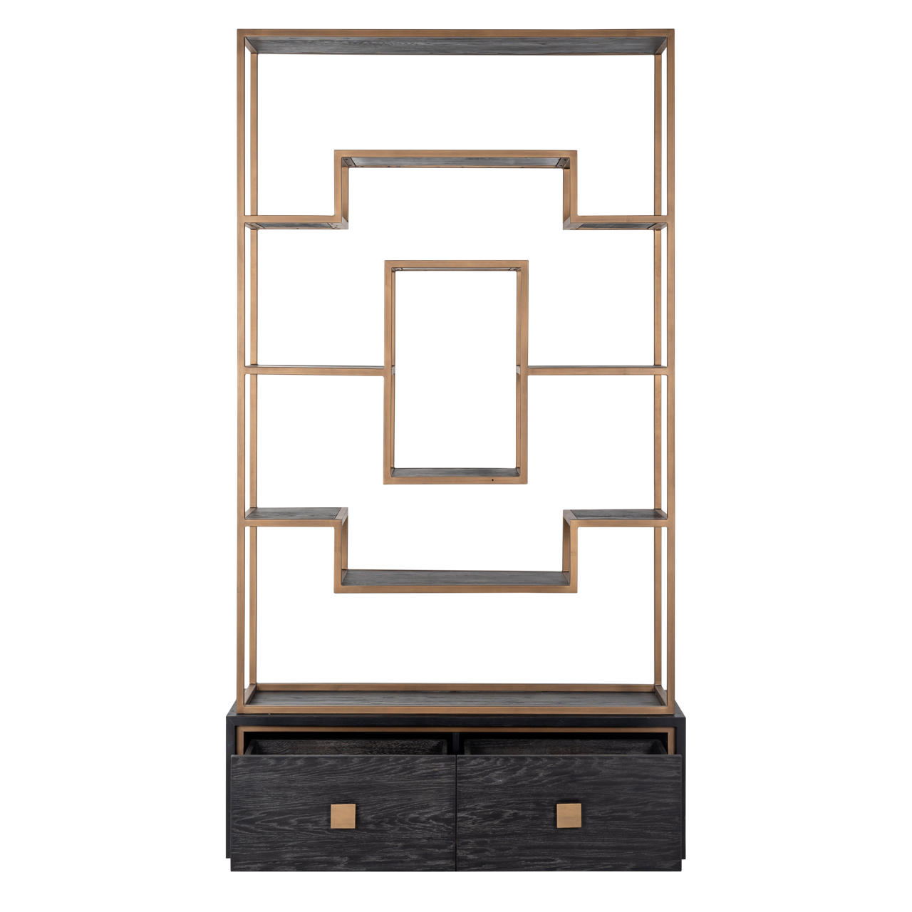 Richmond Interiors Wandkast Hunter black rustic