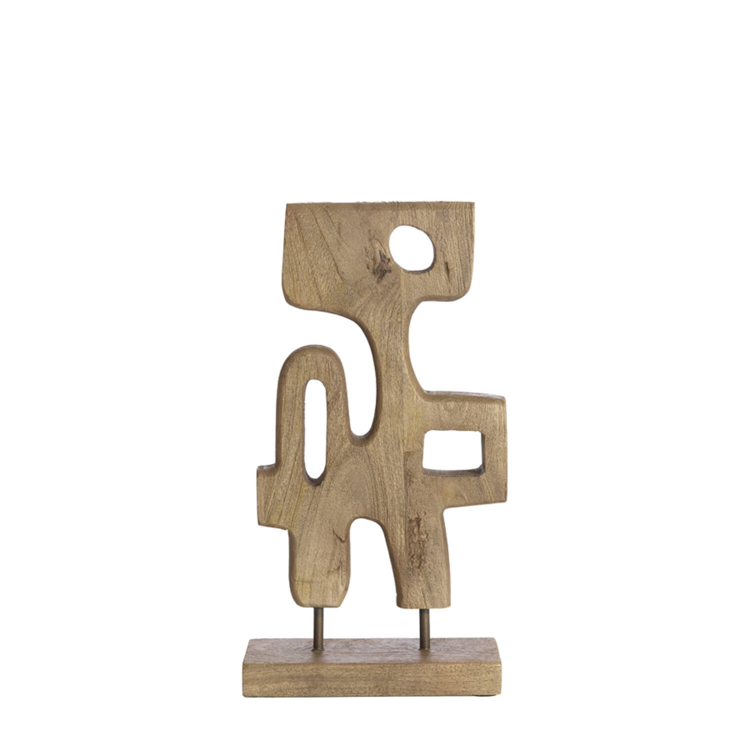 Light & Living Ornament op voet 20x9,5x38,5 cm SALA hout grijs-donker bruin