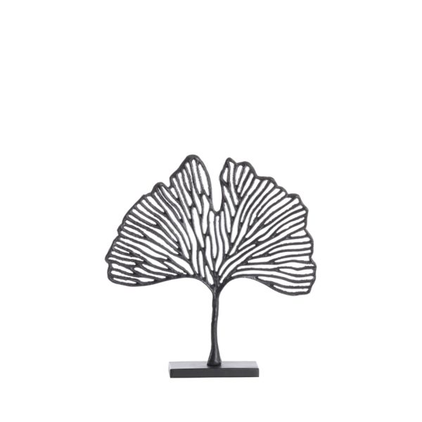 Light & Living Ornament op voet 36x6x39 cm LEAF mat zwart