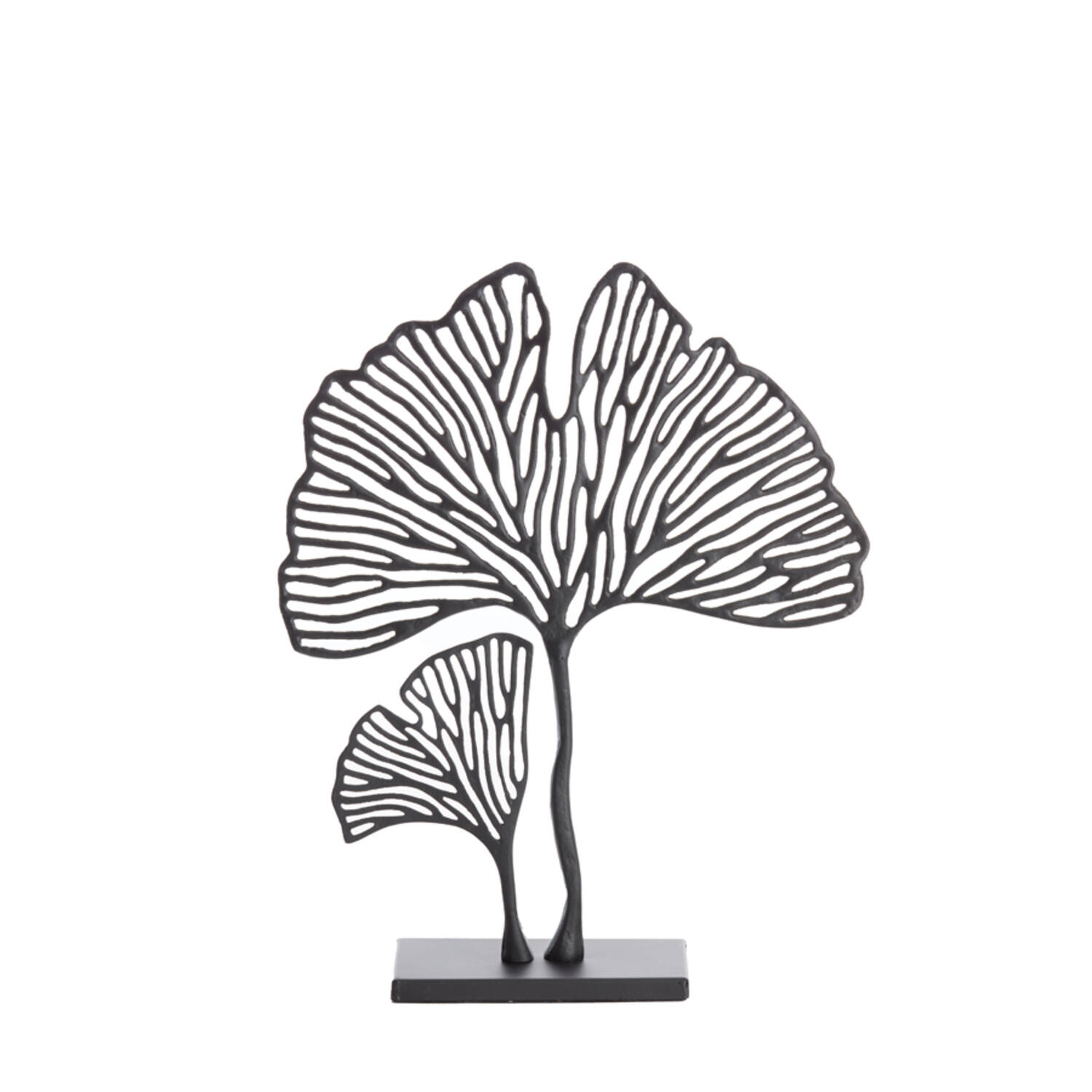 Light & Living Ornament op voet 36x10x48 cm LEAF mat zwart