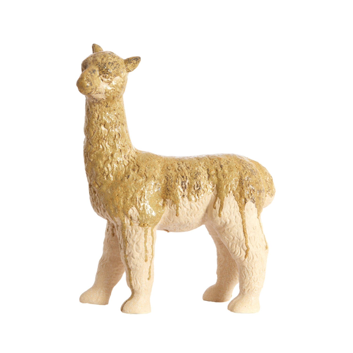 Light & Living Ornament 29x13x39 cm ALPACA keramiek crème+olijf groen
