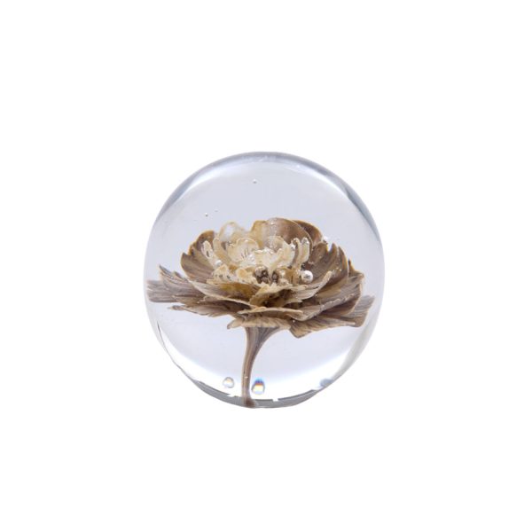 Light & Living Ornament Ø8x8 cm FLOWER glas crème
