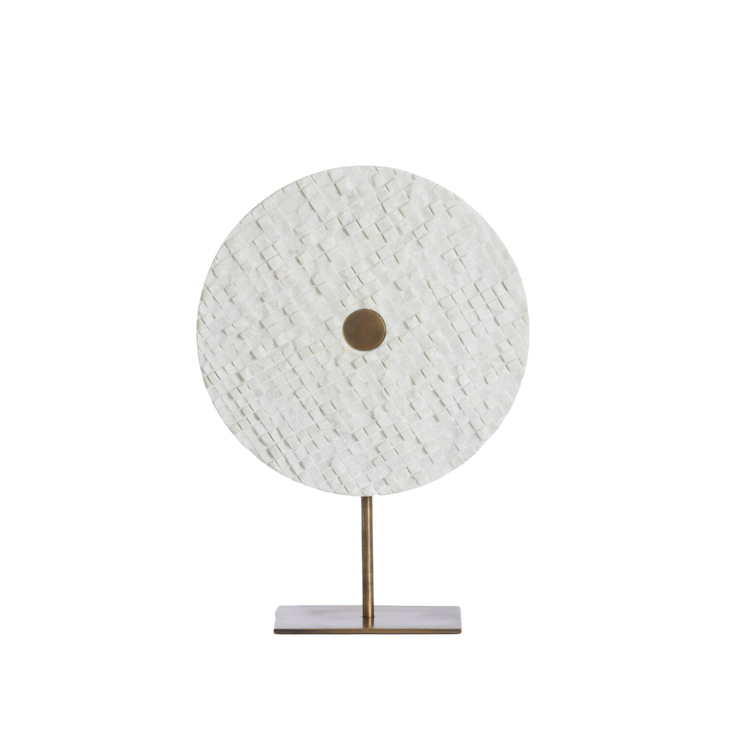 Light & Living Ornament op voet 35x12x50 cm YVO marmer wit+antiek brons