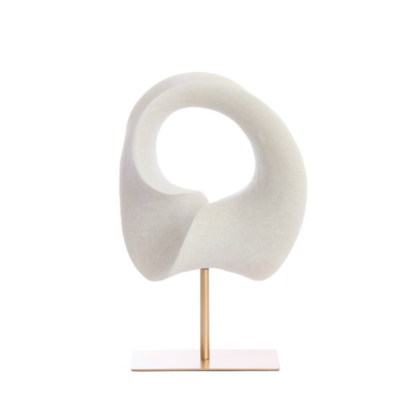Light & Living Ornament op voet 34x18x43 cm VODICE crème+antiek brons