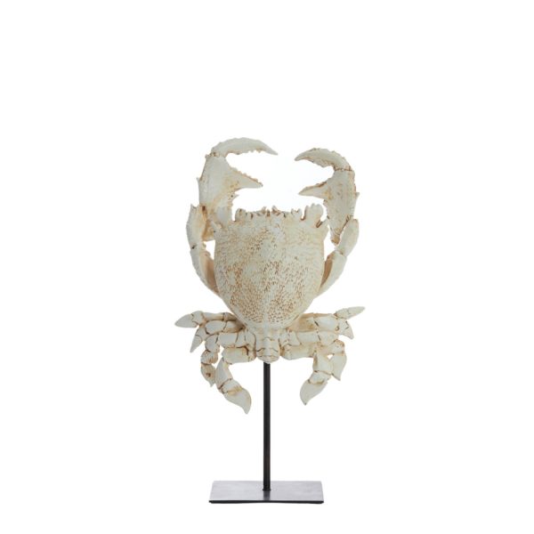 Light & Living Ornament op voet 23x12,5x42,5 cm CRAB gebroken wit