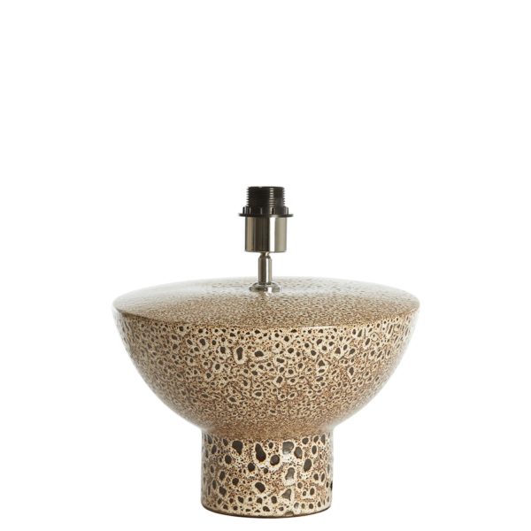Light & Living Lampvoet Ø32x22 cm YASUR keramiek crème+zwart