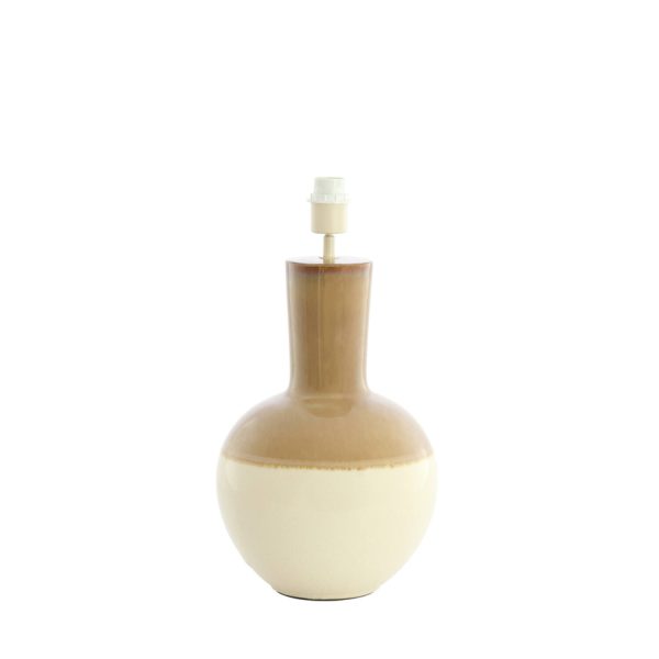 Light & Living Lampvoet Ø28,5x52 cm ULLOA keramiek licht bruin+crème
