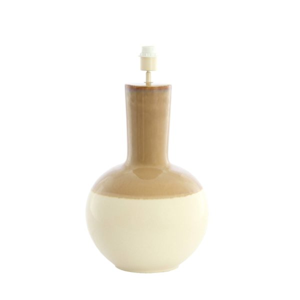Light & Living Lampvoet Ø34x62 cm ULLOA keramiek licht bruin+crème