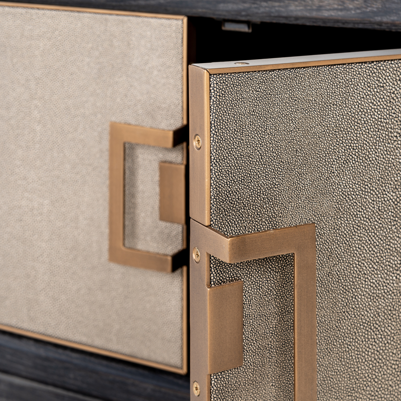 Richmond Interiors TV-meubel Bloomville brass shagreen