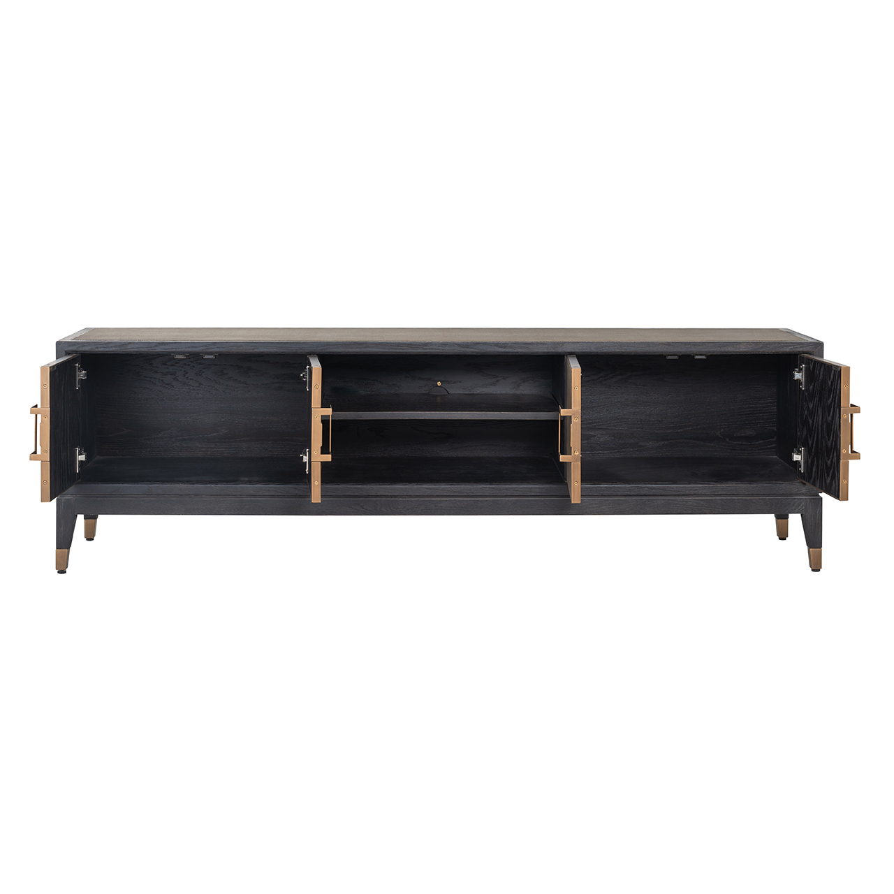Richmond Interiors TV-meubel Bloomville brass shagreen