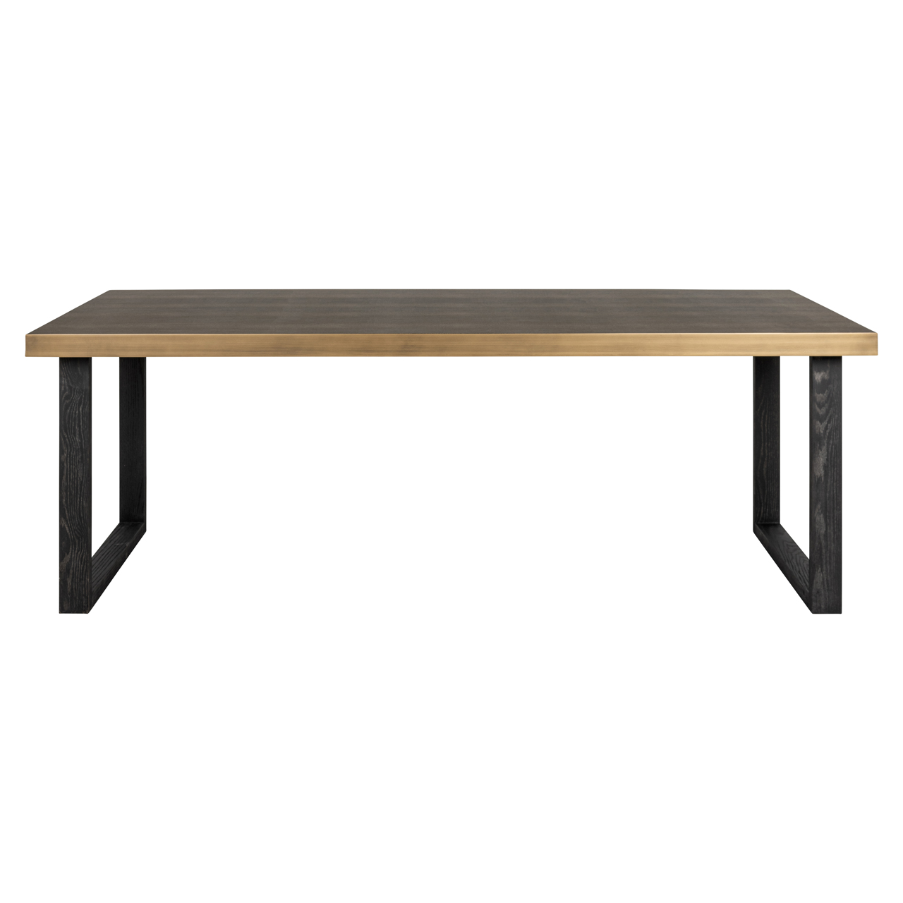 Richmond Interiors Eettafel Bloomville brass shagreen incl. glass top 200