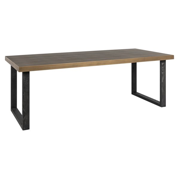 Richmond Interiors Eettafel Bloomville brass shagreen incl. glass top 230