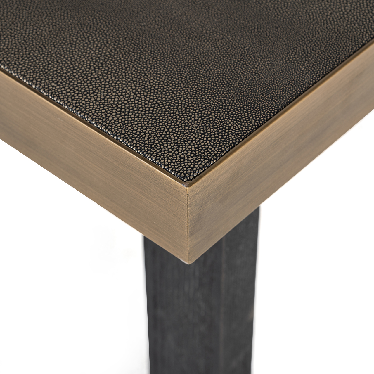 Richmond Interiors Eettafel Bloomville brass shagreen incl. glass top 230