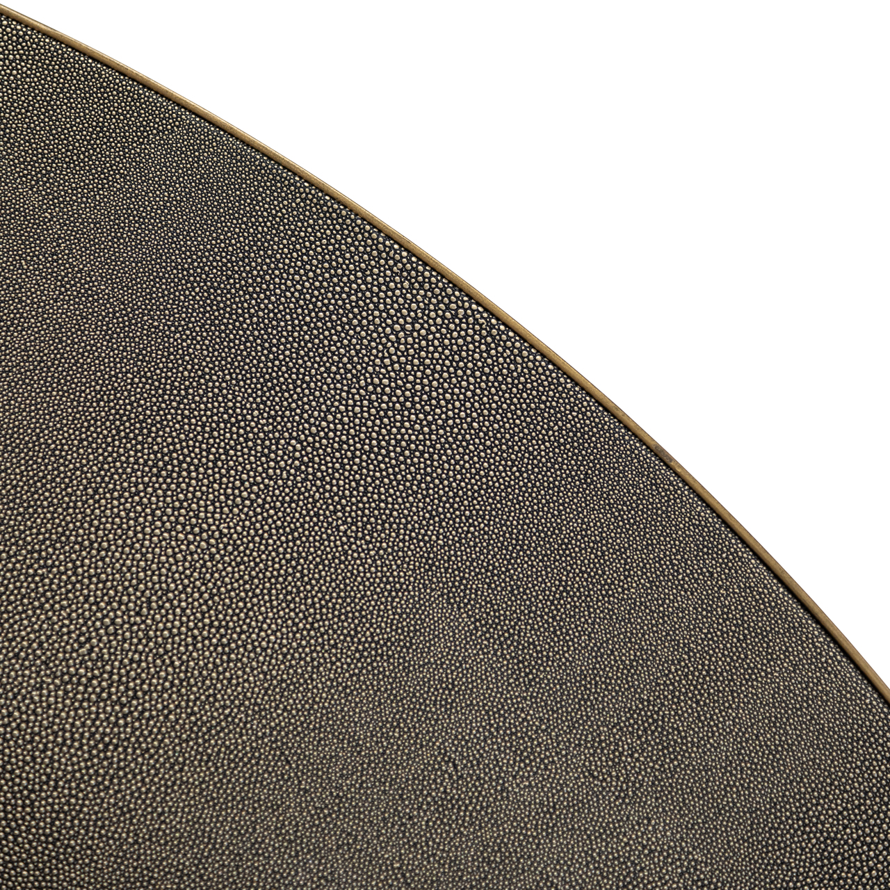 Richmond Interiors Eettafel Bloomville brass shagreen incl. glass top 140Ø