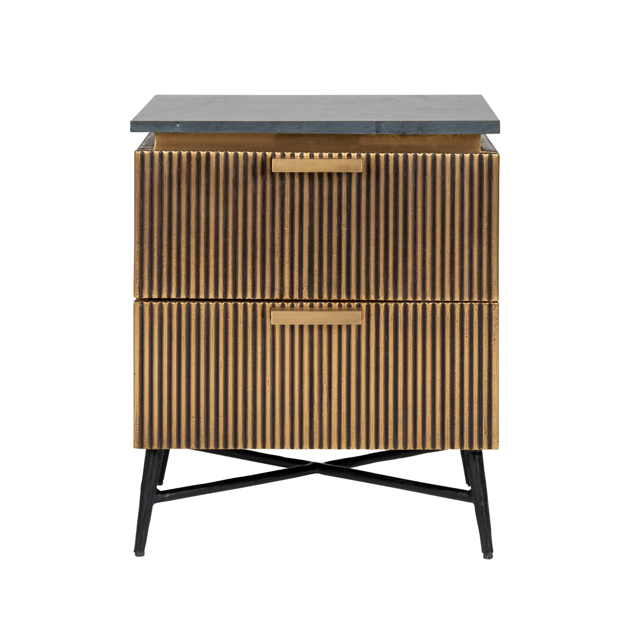 Richmond Interiors Nachtkastje Ironville gold
