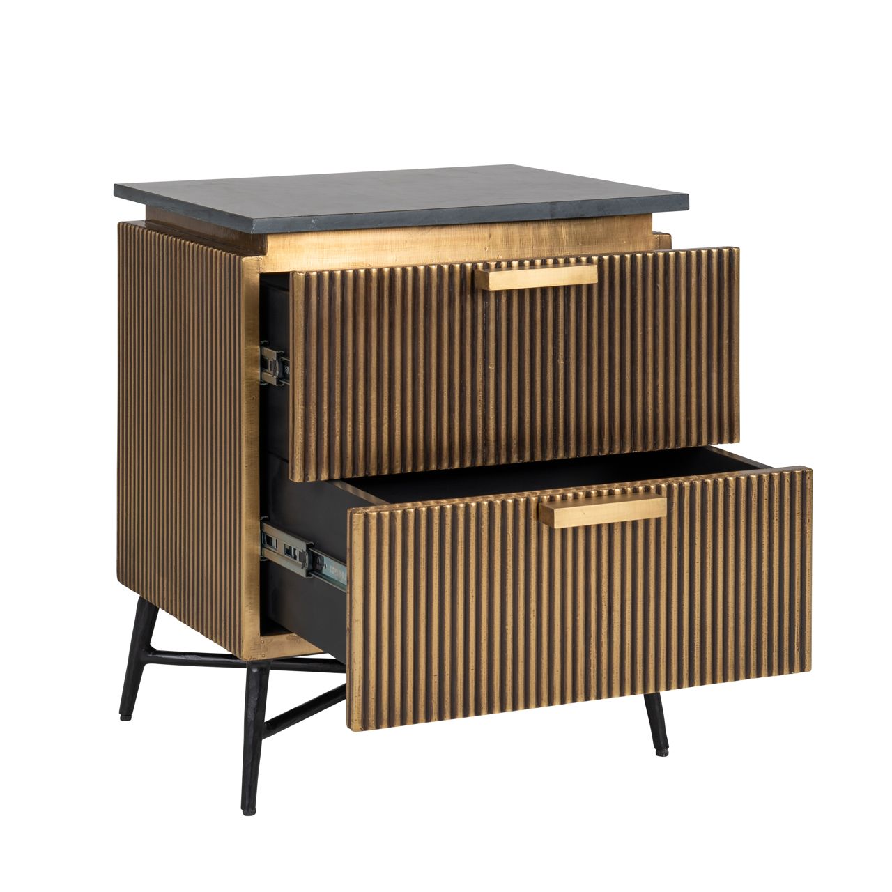 Richmond Interiors Nachtkastje Ironville gold