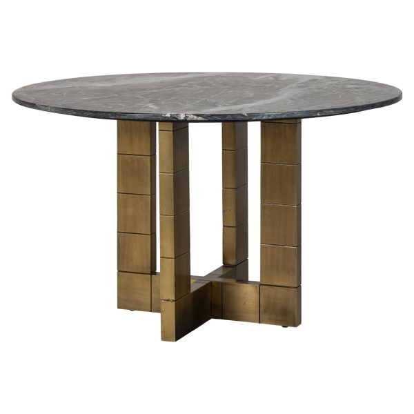 Richmond Interiors Eettafel Collada black/gold 130Ø