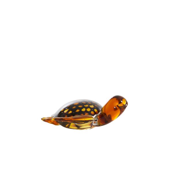 Light & Living Ornament 15,5x14,5x7 cm TURTLE glas amber+amber-zwart