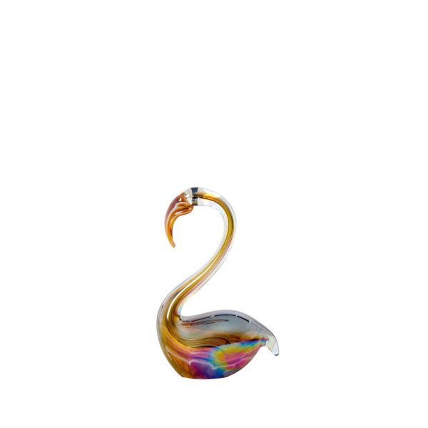 Light & Living Ornament 13x8x20 cm SWAN glas bruin+crème