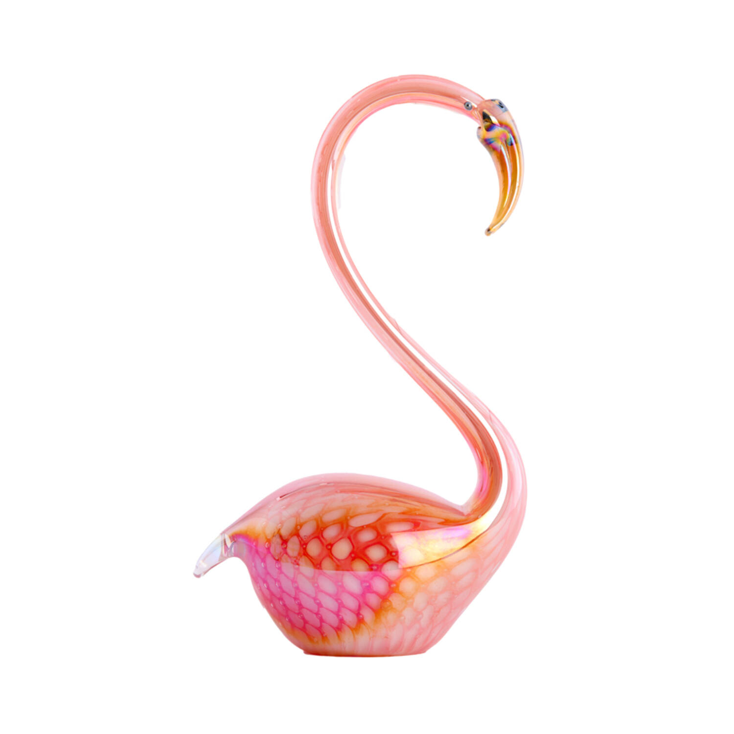 Light & Living Ornament 17x9,5x29 cm SWAN glas oranje