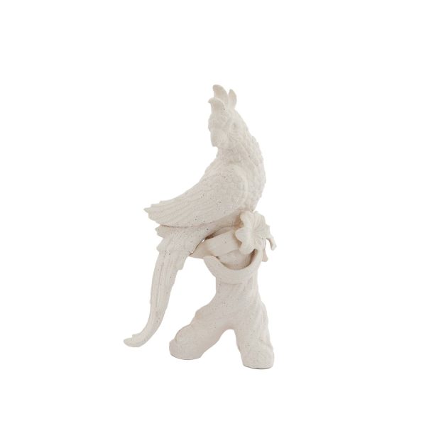 Light & Living Ornament 22,5x14x39 cm BIRD keramiek mat crème