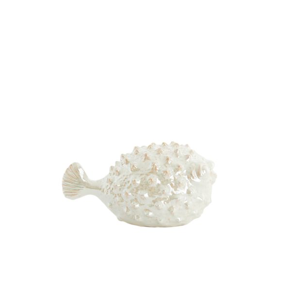 Light & Living Ornament 25,5x14,5x14 cm FISH keramiek crème parelmoer