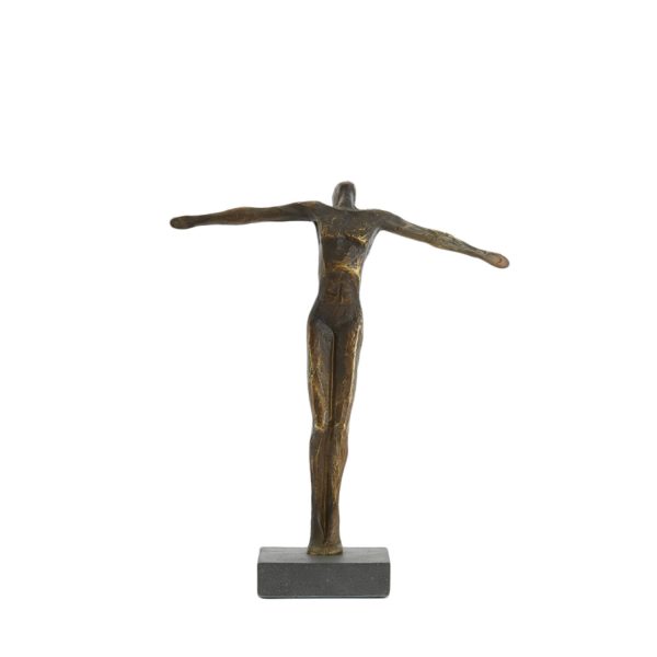Light & Living Ornament op voet 29,5x9x35,5 cm JIP antiek brons+mat zwart