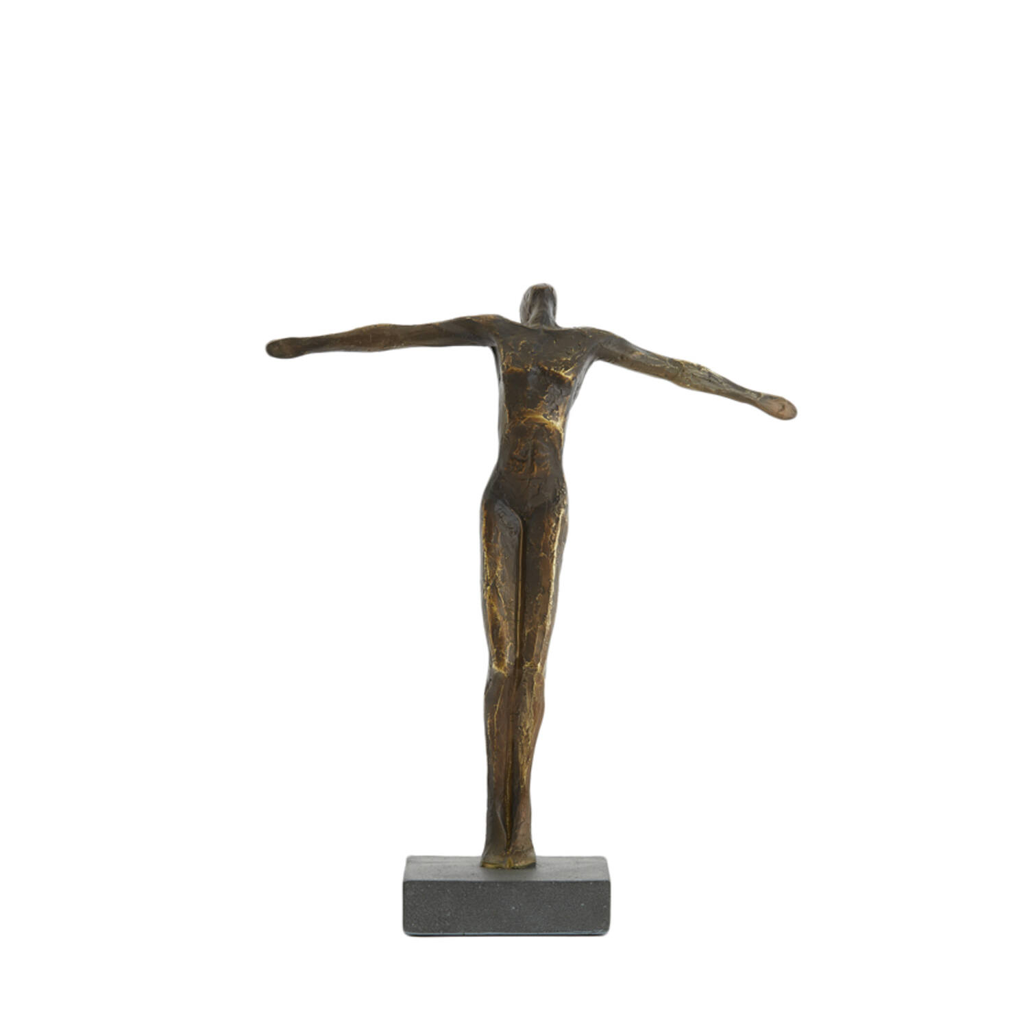 Light & Living Ornament op voet 29,5x9x35,5 cm JIP antiek brons+mat zwart