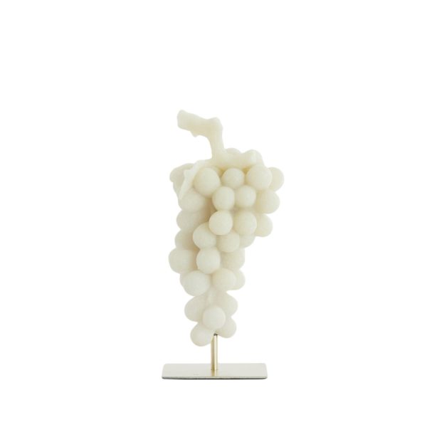 Light & Living Ornament op voet 14x12,5x30,5 cm GRAPE crème+antiek brons