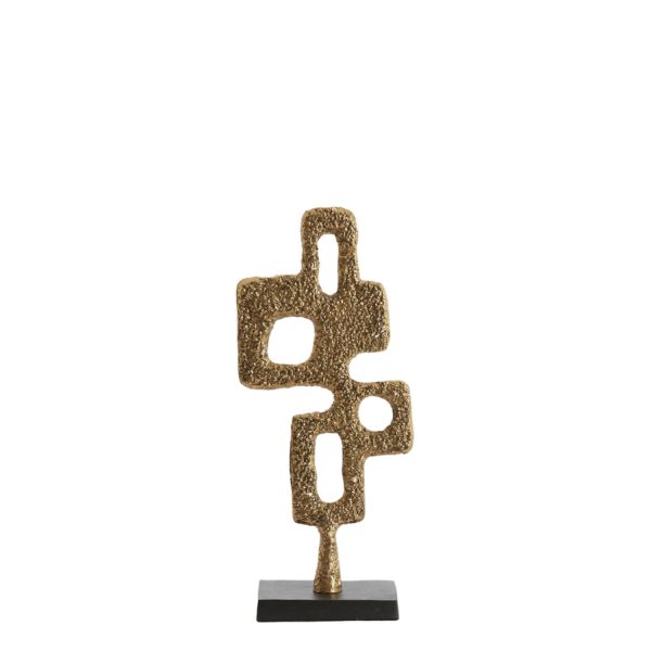 Light & Living Ornament op voet 18x10x44 cm VEX antiek brons+mat zwart