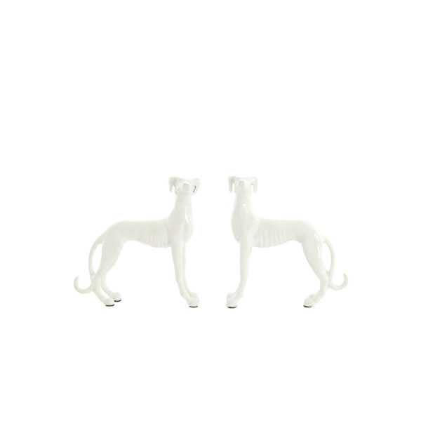 Light & Living Ornament S/2 17x8x18+17x8x18 cm DOGS crème