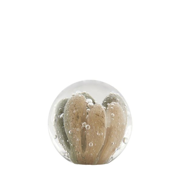Light & Living Ornament Ø10x10 cm YVEN glas zand+groen