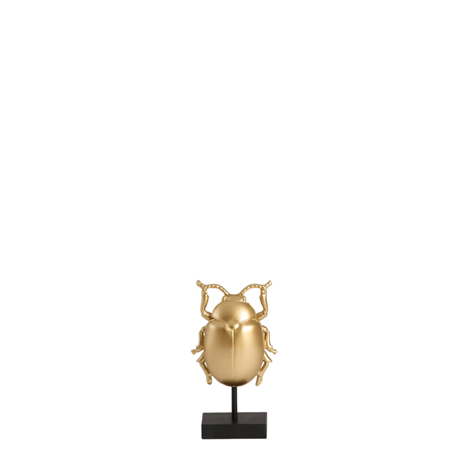 Light & Living Ornament op voet 9x5x16,5 cm BEETLE goud+zwart
