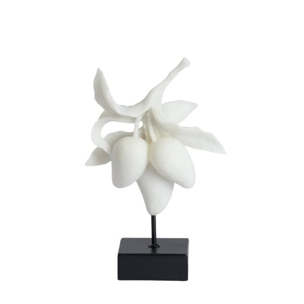 Light & Living Ornament op voet 23,5x13x37 cm MANGO crème+zwart