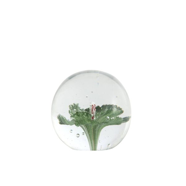 Light & Living Ornament Ø8x8 cm FLOWER glas groen+roze