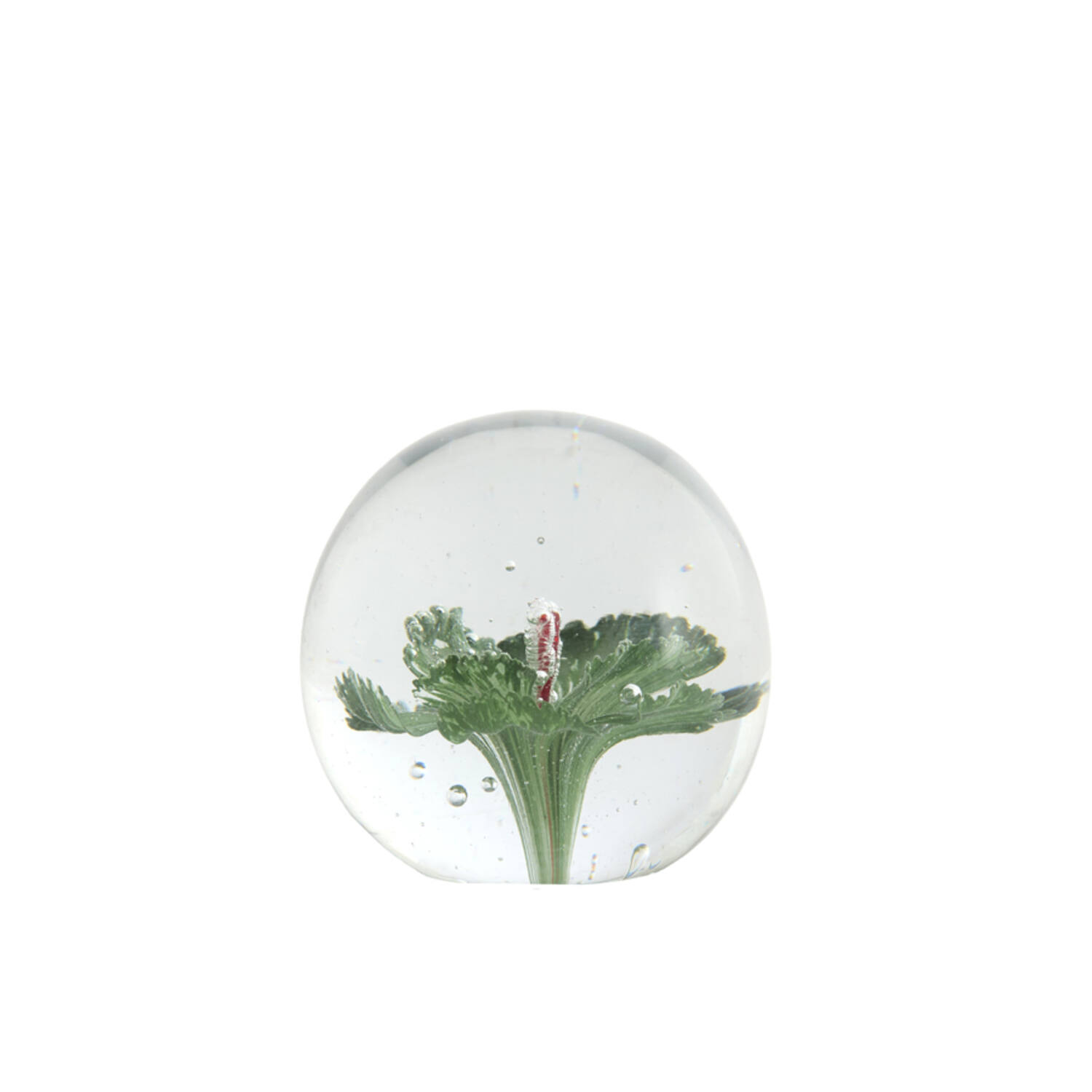 Light & Living Ornament Ø8x8 cm FLOWER glas groen+roze