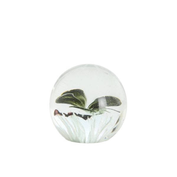 Light & Living Ornament Ø8x8 cm BUTTERFLY glas zwart