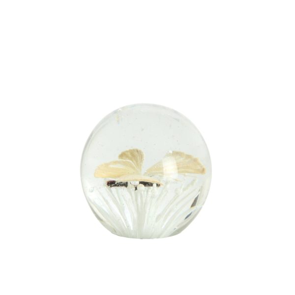 Light & Living Ornament Ø8x8 cm BUTTERFLY glas crème