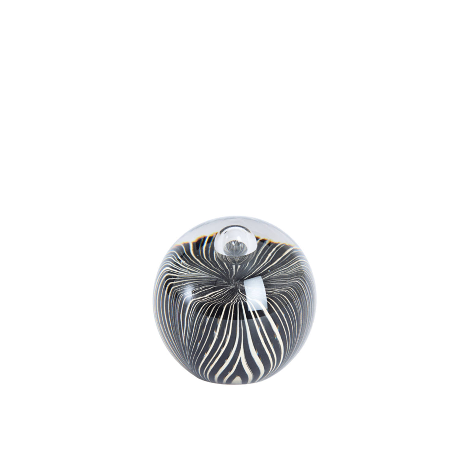 Light & Living Ornament Ø8x8 cm MATHYAS glas zwart+wit