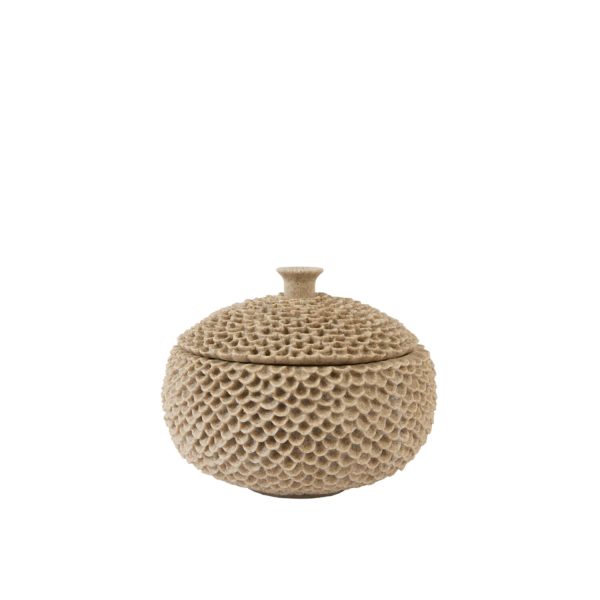 Light & Living Deco box Ø19,5x16,5 cm COLDROS zand