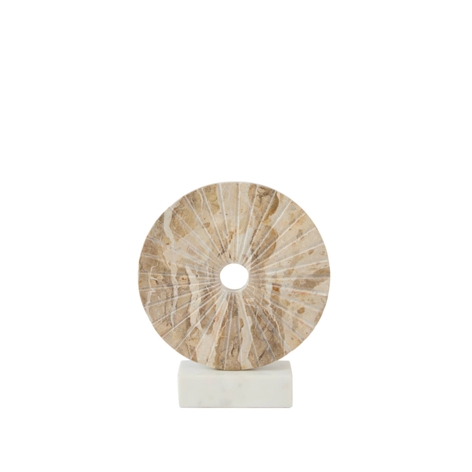 Light & Living Ornament op voet 25,5x6,5x30 cm SEV marmer taupe+marmer wit