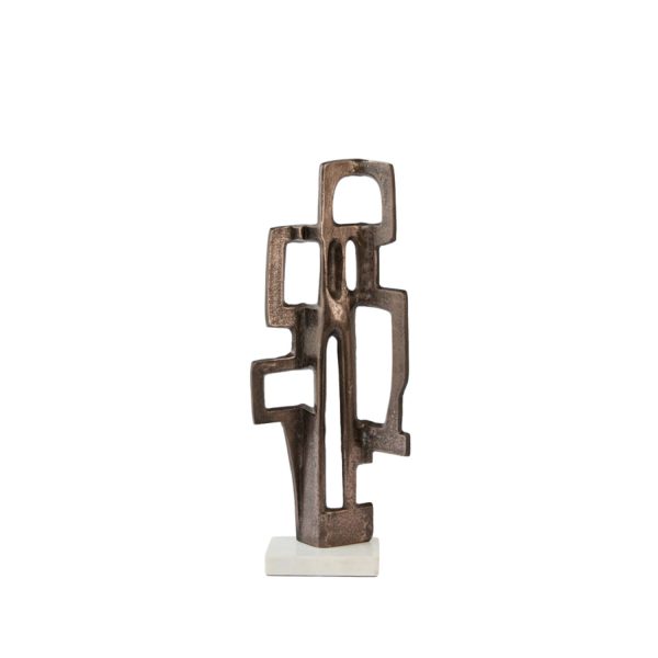 Light & Living Ornament op voet 21x10x55 cm ROX bruin-brons+mrmr dnkr bruin