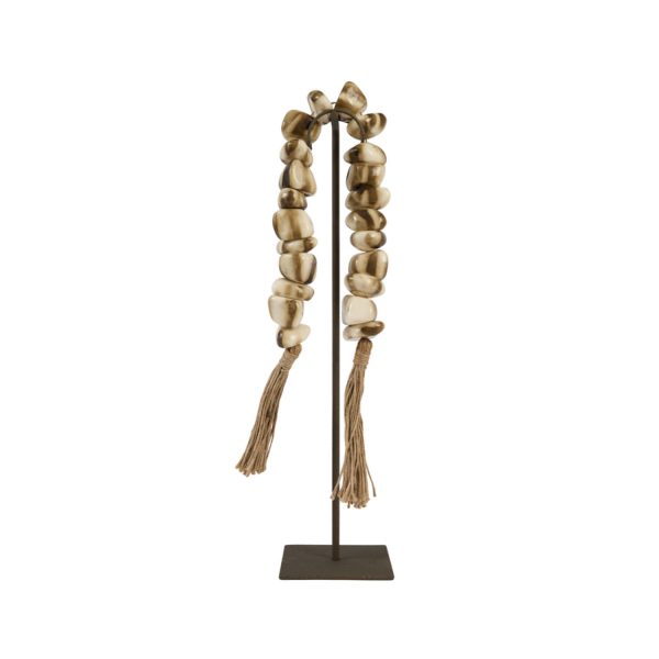 Light & Living Ornament op voet 12,5x12,5x50 cm CURTANI crème-bruin+bruin