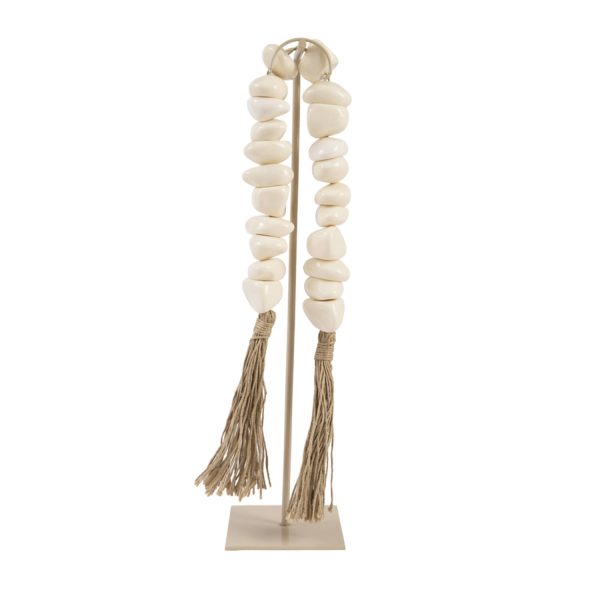 Light & Living Ornament op voet 12,5x12,5x50 cm CURTANI crème+zand