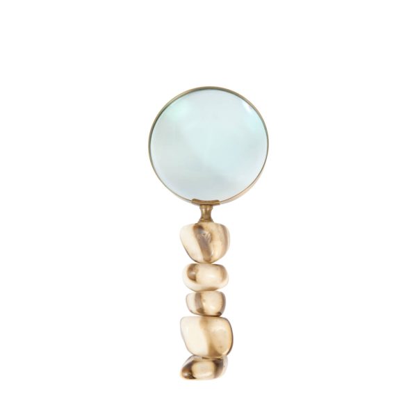 Light & Living Ornament 6x10x24,5 cm MAGNIFIER glas helder+crème-bruin