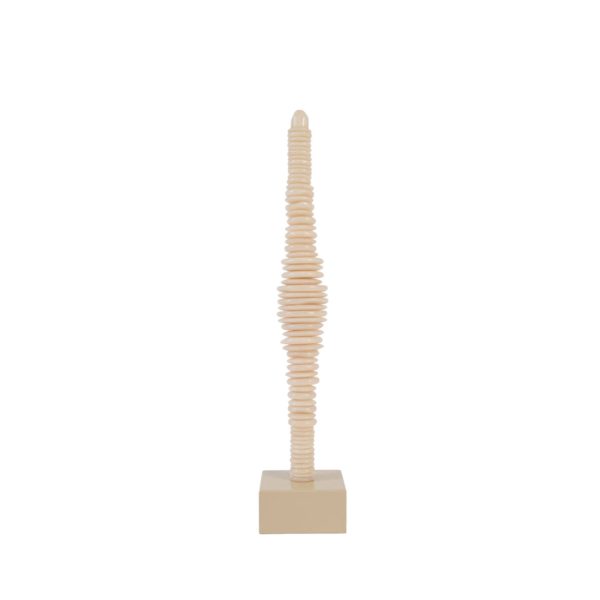 Light & Living Ornament op voet 10x10x52 cm TOWER zand