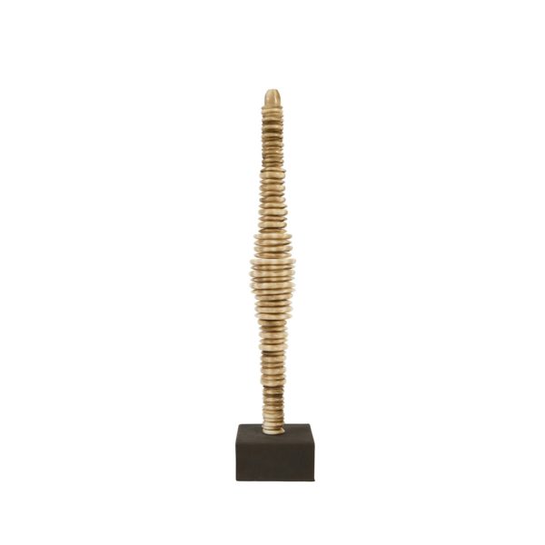 Light & Living Ornament op voet 10x10x52 cm TOWER crème-bruin+bruin